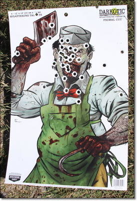 This is an 18” x 12” target and I was easily able to keep the whole mag on target with rapid fire. Nobody will be safe when the zombies come, but at least I'll have a KRISS. This is an 18” x 12” target and I was easily able to keep the whole mag on target with rapid fire. Nobody will be safe when the zombies come, but at least I'll have a KRISS.