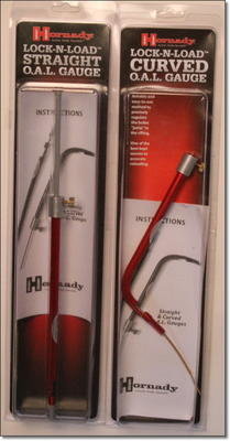 The gauge comes in both a straight version for bolt and most other rifles, and a bent version for lever guns and others that don't have a way to measure straight from the back of the bore The gauge comes in both a straight version for bolt and most other rifles, and a bent version for lever guns and others that don't have a way to measure straight from the back of the bore