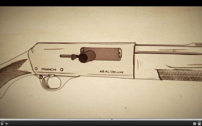 Franchi-close On a long-recoil action, it’s more like the barrel is shucked off of the shell than the shell being stripped out of the chamber.