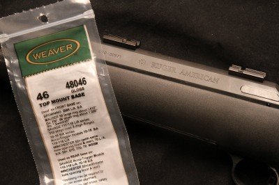 The American doesn't use the Model 77 rings and bases. It takes standard #46 Weaver base, and it actually comes with them, though for some reason the previous reviewer of this particular rifle had left them out of the box when he returned it and we had to go buy some at Bass Pro