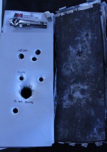This is the police clipboard product. It has taken several rounds of various handgun ammunition and a 12 gauge slug with no penetrations.