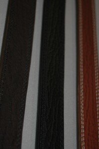 Here is a close up of the sharkskin belts. A nice way to dress up and still secure your gun on your belt.