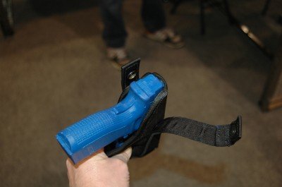 The Shadow holster’s thumb strap springs to the side, and out of the way, allowing for easy re-holstering.
