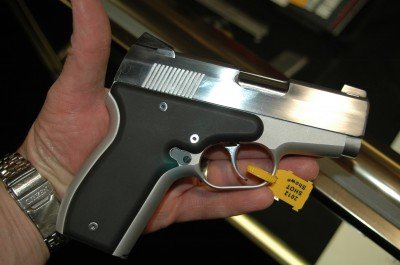 A sneak peek. The prototype .45 ACP Rohrbaugh. It’s a couple of years out from production, but it is impressive.