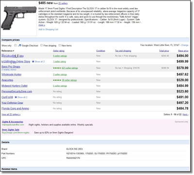Google Bans Guns in Shopping - Good News for Stocking Gun Dealers