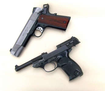 Springfield Armory XD-S Recall - Update & Review of Upgraded Guns The P 1, bottom, is an aluminum frame 9 and the pistol at the top is an aluminum frame .45 1911 for size comparison.