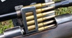 Lee Harvey Oswald's Carcano Rifle - Shooting It Today The six round en-bloc clip slides down into the action and clicks into place.