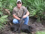 Our resident guide Dwayne Powell at Kissimee River Hunt & Fish shot this sow in the side of the head with the Carcano at 40 yards. The 123gr. bullet did not exit the other side of the skull. 
