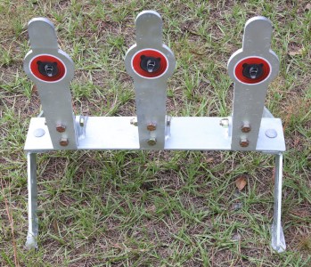Grizzly Targets Trifecta Torture Test - Range Report Torture test – The Grizzly Targets Trifecta is a 3 paddle auto-reset target made of 3/8” AR500 steel, in Tampa, Florida.
