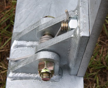 Grizzly Targets Trifecta Torture Test - Range Report Bolts side – These are grade 8 bolts, extremely hard and brittle. That has its plusses and minuses. If it can withstand a hit, great, but if it can't, it makes them very difficult to cut off when damaged.