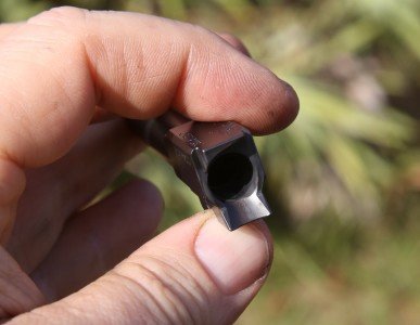 There was no indication inside the gun as to why it wouldn't like the Hornady steep-angle pointy plastic points.