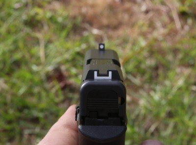 Glock 42 Single-Stack .380 Micro-Pistol – New Gun Review – SHOT Show 2014 Preview The sights are plastic.