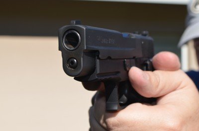 The P227 has a full-size frame with integrated equipment rail for a light or laser.