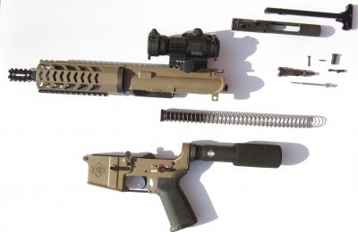 For those familiar with AR platform rifles, there are no surprises with the DB15 pistol. Diamondback chose to use the same forged aluminum upper and lower as its A3 Flattop Rifle but shortened the barrel, handguard and buffer tube to give the pistol better balance. You will need to add an optic or sights. An Aimpoint PRO (pictured) was used during the review.