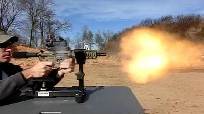 Shooting a rifle cartridge in a pistol-length barrel means muzzle flash and blast are significant. This is particularly evident when shooting 5.56 NATO loads. Doubling up on hearing protection is a good idea.