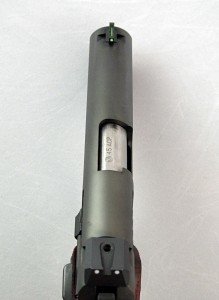 Para 1911 Elite Commander—Gun Review Sights include a low profile rear sight adjustable for windage, and a fiber optic front.