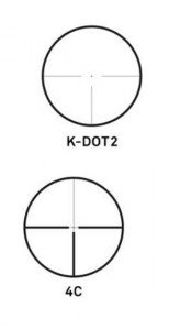 The MeoStar R2 is available with either of these reticles. Both have a sharp 2 moa dot in the center.