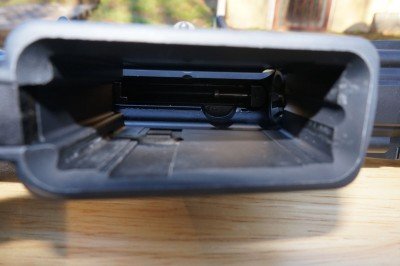 The DDM4V9’s magazine well has an aggressive bevel that helps with fast reloads.