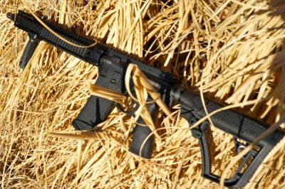 Up Close and Personal with the Daniel Defense DDM4V9 5.56—New Gun Review The black finish is nice, but it stands out against earth tones.