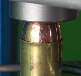 The bullet is seated to an exact depth. This is a critical measurement.
