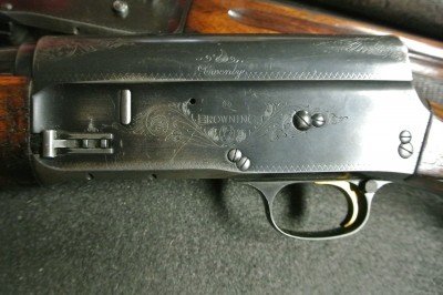 Browning Auto 5 in 20-gauge. Note the lever on the bottom left in the picture. That is the magazine cutoff that only the Browning (FN) guns have.