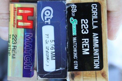 All three of our match ammo choices carry a bullet in the 70gr. range. Heavier bullets have a better ballistic coefficient for long range energy retention in competition. 