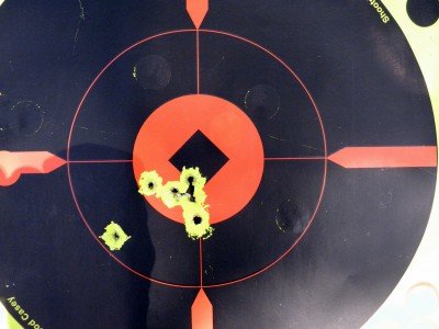 Offhand at seven yards.