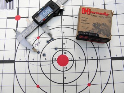 The Hornady Custom produced some nice groups from 10 yards.