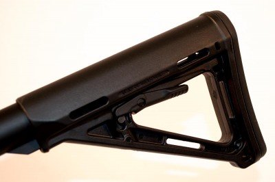 The Magpul MOE butt stock is standard equipment.