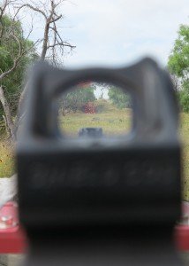 Shield CQS—A Good Red Dot Sight for SBRs The CQS reticule has a 1 MOA center dot surrounded by twelve 1 MOA dots to create a 65 MOA circle.