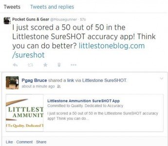 Littlestone Ammunition Sample Pack and SureSHOT Review For fans of social media, SureSHOT can share your results with Facebook and Twitter.