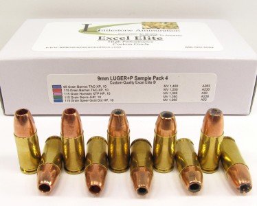 Fifty-round sample packs include 10 rounds of five different loads. Our sampler included a diverse group of cartridge lengths and bullet profiles.