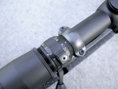 With the scope set to the small triangle I was able to work out my hold overs to about 530 yards.