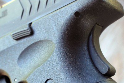 Monday Gun-Day: Springfield Armory XDm 4.5 9mm The grip safety is easily engaged, despite being small.