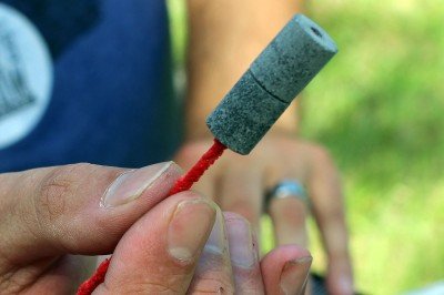 It is best to avoid touching the powder, which is why they have these holes. 