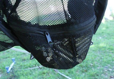 Caldwell Brass Trap - Catcher - Product Review - Save Your Brass and Your Back! This zipper is perhaps the only weak link in the product. It doesn't seem real hardy. But you could pin it shut just as easily if it failed.