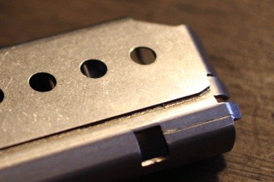 The magazine is easy to load, and built of welded steel.