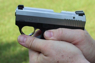 With the thumb on the trigger guard, it is easy to avoid any accidental misplacement.  