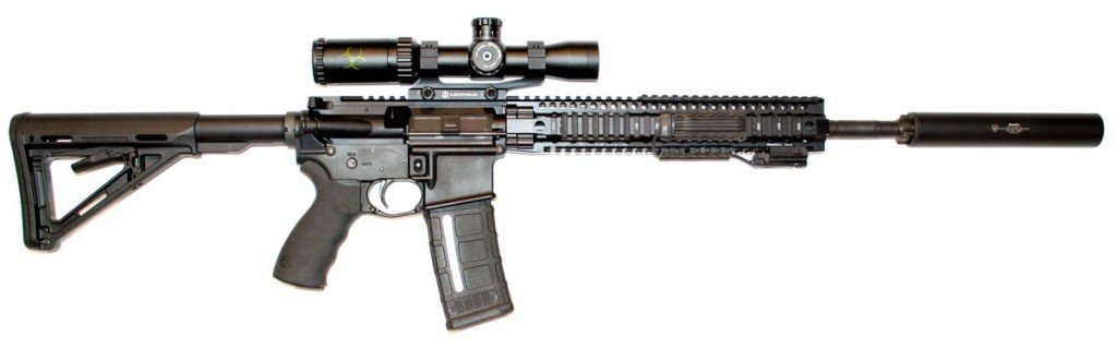 This Daniel Defense DDM4v5 300 Blackout has a 16-inch barrel - and a carbine length gas system.