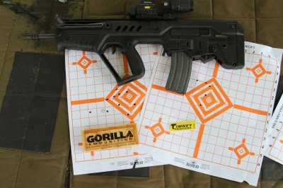 IWI Tavor 5.56/.223 Bullpup Battle Rifle - Solving the Trigger Debacle - Timney Trigger Review At 100 yards, rested, the accuracy gains were not significant, but offhand and in quick shooting you will see a world of difference.