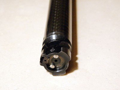 This is one strong bolt. Six locking lugs ensure a solid lockup and the recessed bolt face encloses the case head. Two spring loaded plungers and a short extractor provide for positive ejection.