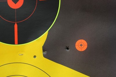 3 rounds from 300 yards, with no adjustment to the scope's factory presets. 