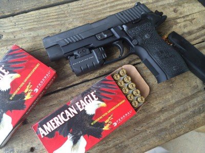 American Eagle 9mm 147 grain flat point ammo turned out to be a great solution for competition shooting with a 951 fps velocity from this gun.