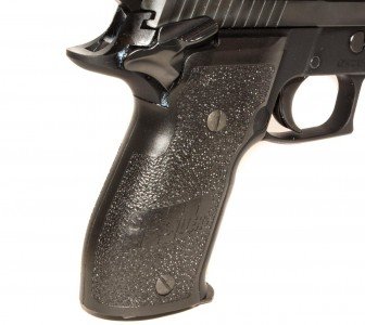 The two-piece grips are very similar in feel to the new E2 single-piece grips.