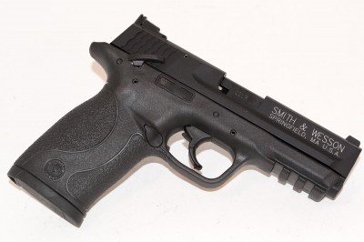 If you've seen the original M&P22, you'll notice the Smith & Wesson lettering is toned down on the new model.