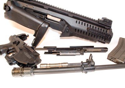 Beretta's ARX100: A Closer Look The ARX100 field stripped - again no tools required.