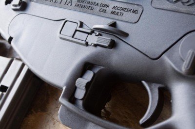 Beretta's ARX100: A Closer Look Note the magazine release button already present on the left side.