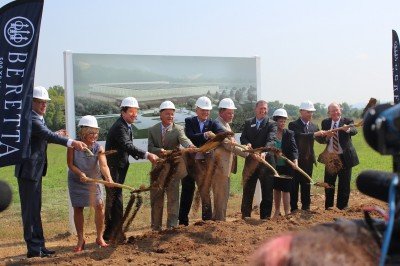With a flip of some dirt, Beretta breaks ground in Gallatin, Tenessee. 