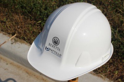 As the helmet say, Patillo Construction, an Atlanta based firm, will be building the new factory. 