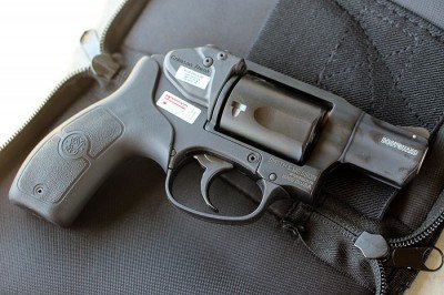 The revolver is thin enough to conceal. The cylinder is right at an inch wide. And the length is typical for revolvers this size.